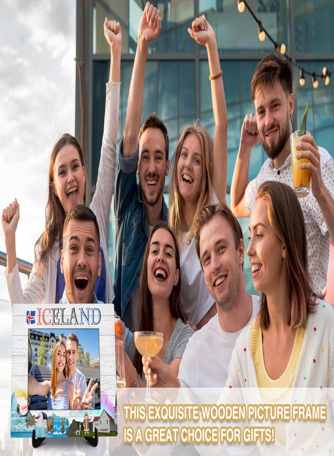 KFNER Iceland Picture Frame, Travel Photo Frame Gifts for Women Men Friends Couples Family, Iceland Souvenirs for Wedding Engaged Honeymoon, Vacation Picture Frames Favors -40 - Image 5